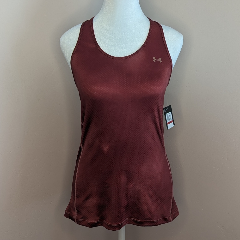 NWT Under Armor Workout Tank In Dark Red